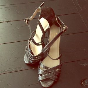 Strappy Metallic Kate Spade Stiletto Heels