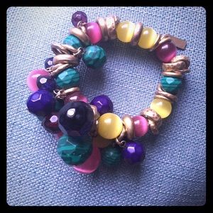 Multicolor Jessica Simpson disco diva bracelet