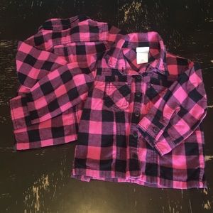Pink Flannel Button Up