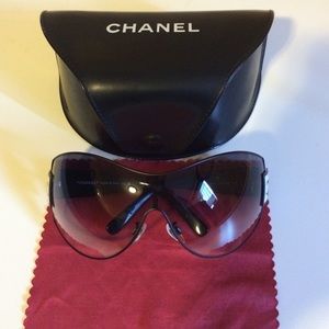Chanel 4114 Black Shield Sunglasses