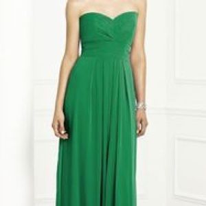 Kelly Green strapless dress by David's Bridal sz 6