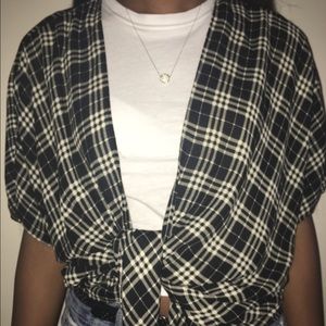 Black & White Checkered Kimono