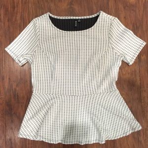 Peplum white top
