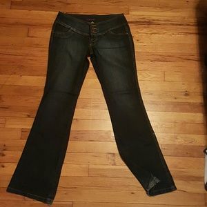 Dark blue tight jeans