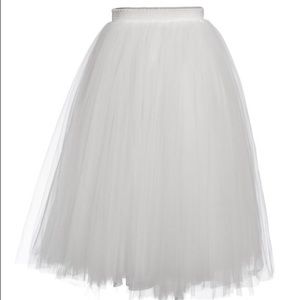 White tulle skirt