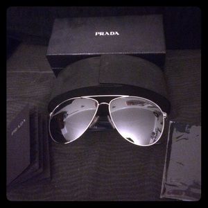 AUTHENTIC PRADA: Women's Aviator Sunglasses