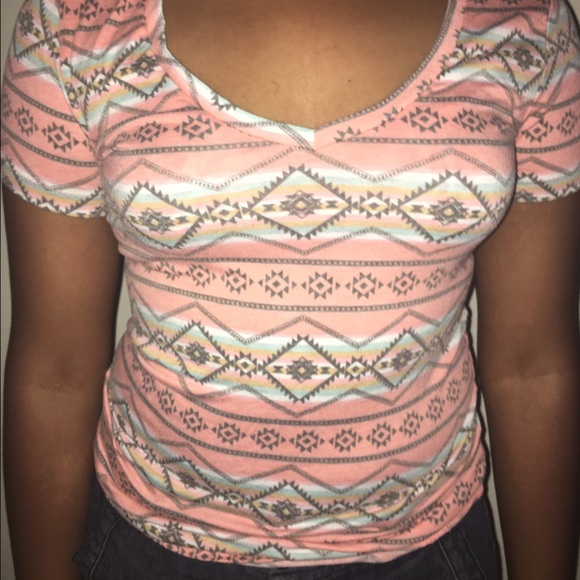 Tribal Print V-Neck