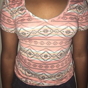 Tribal Print V-Neck
