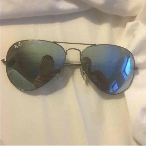 like new silver reflective Ray Bans!
