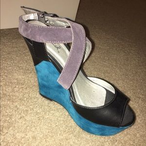 Satin wedges