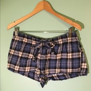 PLAID FOREVER 21 PAJAMA SHORTS