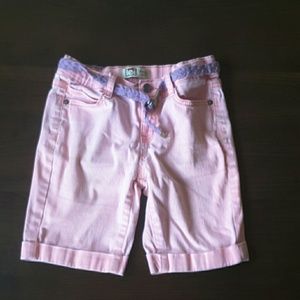 Lei pink Bermuda shorts with belt 10r