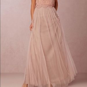 BHLDN Louise Tulle Skirt in Rose Quartz