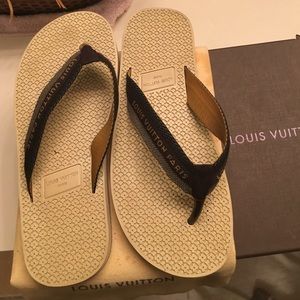 Brown and Beige Louis Vuitton women sandals