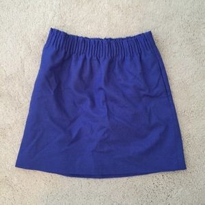 Jcrew blue wool mini skirt