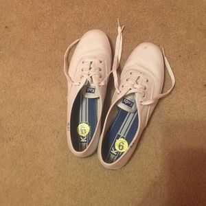 Classic white lace up Ked sneakers