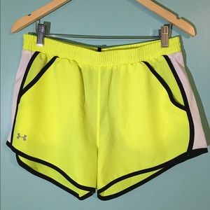 BRIGHT YELLOW RUNNING SHORTS