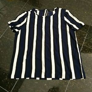Selected Femme Blue & White Blouse Selected Femme Blue & White Blouse