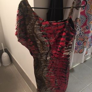 Jessica Simpson - Asymmetrical multi colored dress