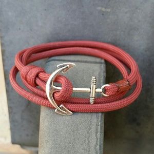 Large Crimson Anchor Bracelet