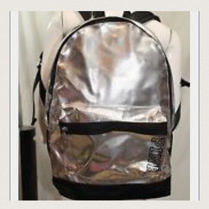 Pink Victoria's Secret Exclusive Metallic Backpack