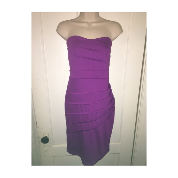 Forever 21 Purple Strapless Dress