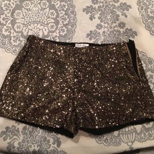 Boutique gold sequin shorts