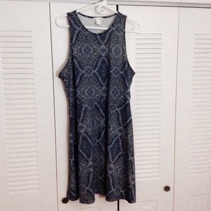 Patterned skater dress