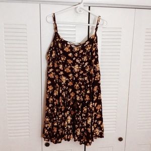 Tied back floral skater dress