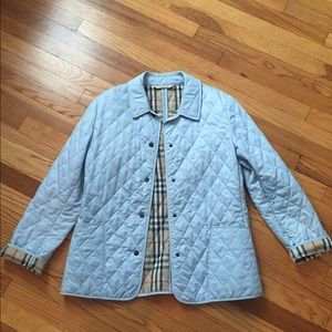 light blue burberry jacket