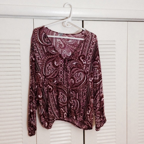 Paisley long sleeve blouse