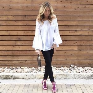 SheIn Off The Shoulder White Top