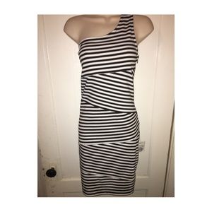 Forever 21 Black and White Striped Dress