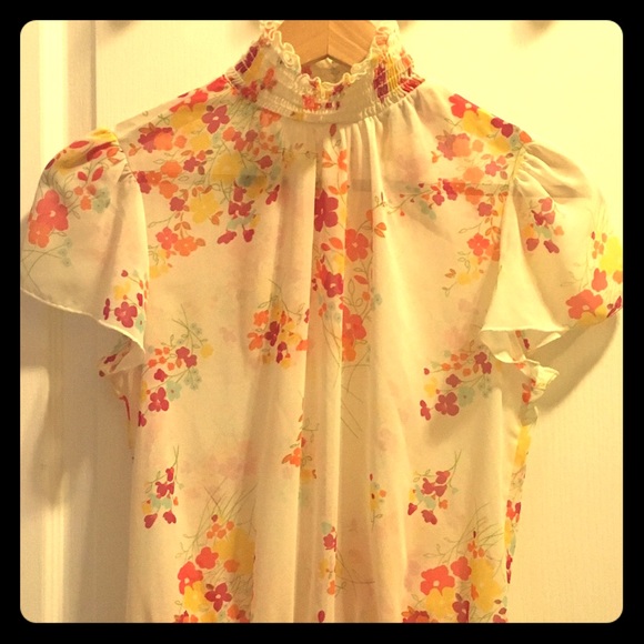 Sheer floral top