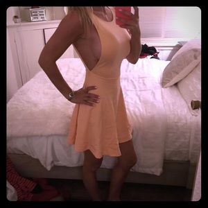 New! Peach mini dress.