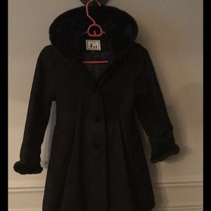 Black girls winter dress coat.