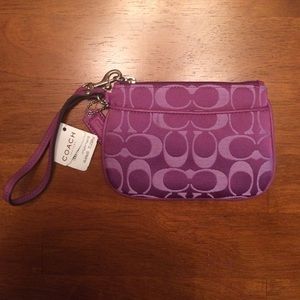 Purple Coach Wristlet *AUTHENTIC*