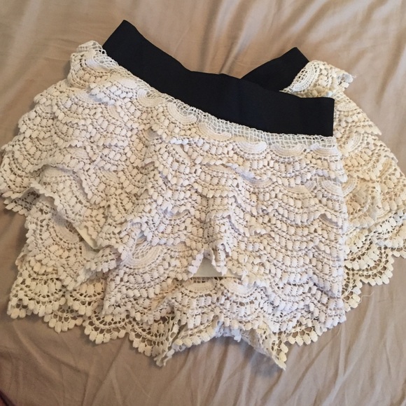 Dresses & Skirts - Two white crochet shorts! Dresses & Skirts - Two white crochet shorts!