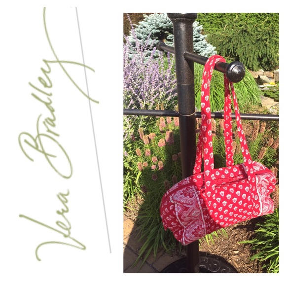 Vera Bradley Handbags - Vera Bradley Nantuket Red Bag  Retired Pattern