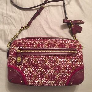 Coach tweed shoulder bag