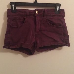Burgundy shorts from American Eagle Outfitters