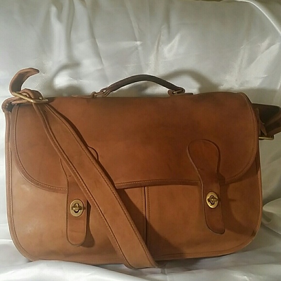 Vintage Coach XL British Tan Musette Carrier Case
