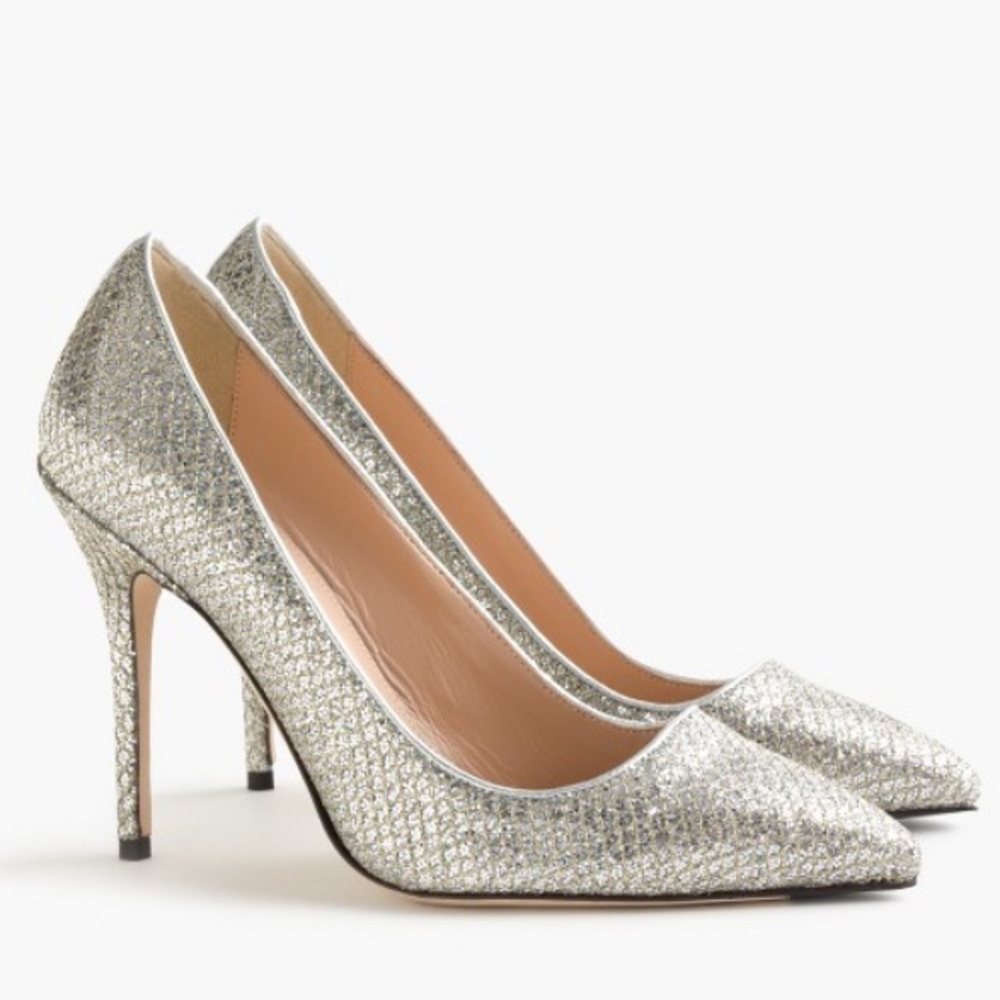 J.CREW Collection Silver Gold Pumps
