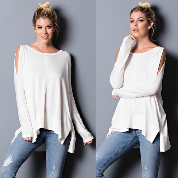 🆕SAMMIE cold shoulder long sleeve top - OLIVE - Picture 2 of 4