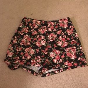 Forever 21 Medium Floral High Waisted Shorts