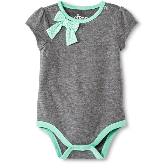 Cisco newborn girls outfit. Teal chevron pattern