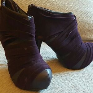 Plum ankle boots