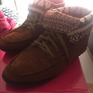 Brown moccasins