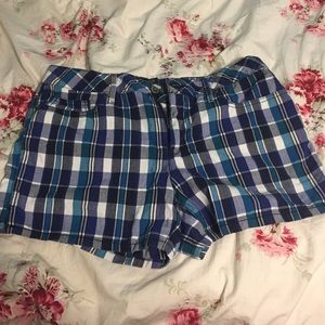 Blue Plaid Shorts