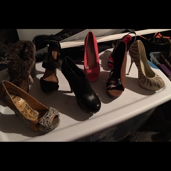 Lot of designer shoes